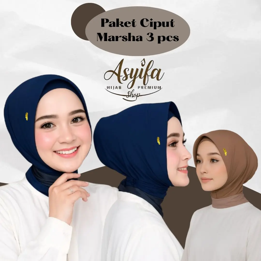 PAKET HEMAT 3PCS CIPUT ANTI LETOY /CIPUT MARSHA / DALEMAN HIJAB Instan
