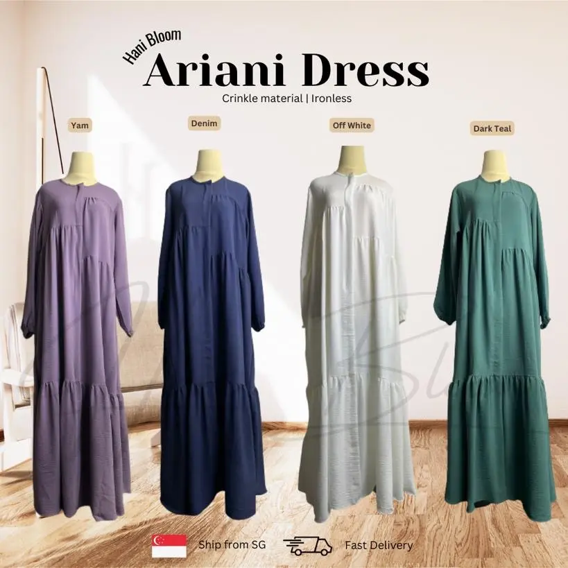 Ariani Dress Crinkle Material Muslimah Dress