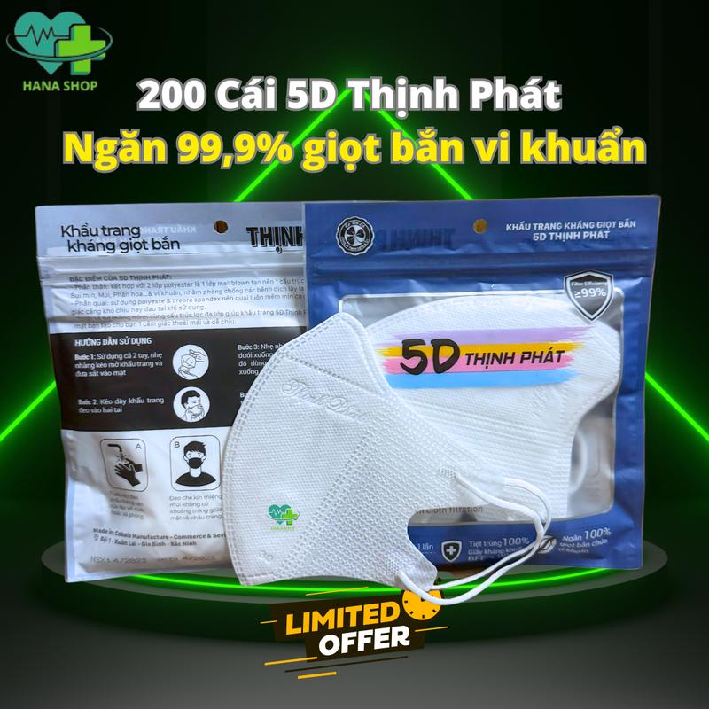 200 CÁI KHẨU TRANG THỊNH PHÁT  3 LỚP KHÁNG KHUẨN ĐỦ 10 MÀU TRENDY Accessories Che Mặt Mask khẩu  trang khau  trang Phụ Kiện khẩu  trang