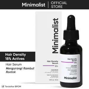 Minimalist 18% Hair Density Serum | 3% Redensyl, 5% Capixyl, 3% Procapil, 3% Anagain & 4% Baicalip Serum untuk Pertumbuhan Rambut | Serum Anti Rambut Rontok | 30ML