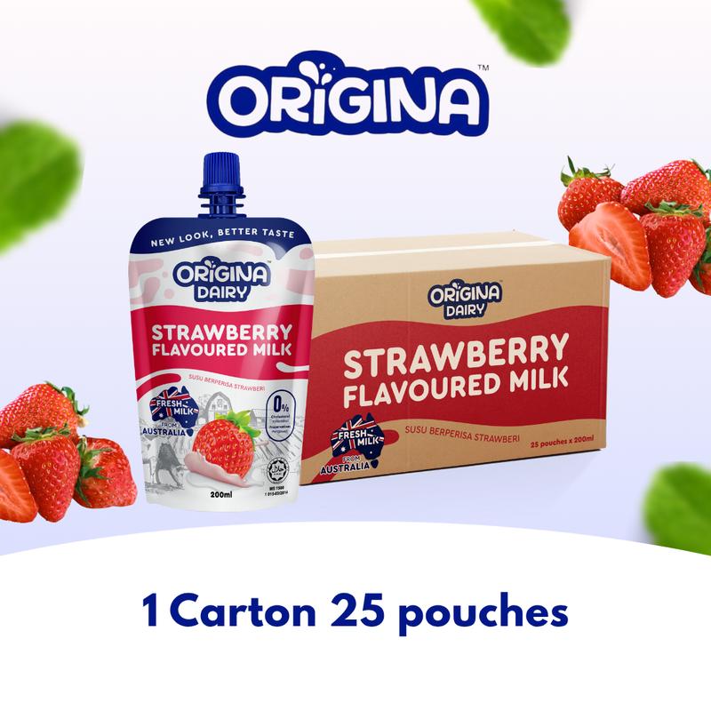 ORIGINA DAIRY - STRAWBERRY MILK (FREE RANDOM FLAVOUR GIFT 1PC) - TikTok ...