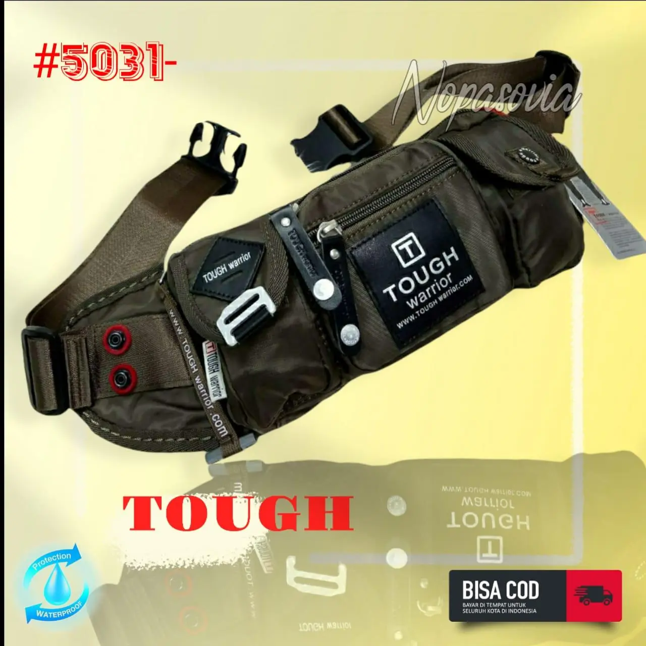 TAS SELEMPANG PRIA TOUGH WARRIOR ORIGINAL 5031 PINGGANG IMPORT (BISA BAYAR DI TEMPAT)