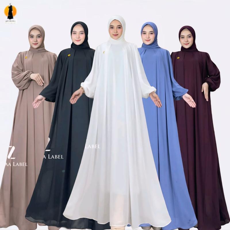 Product Introduction of DRESS MUSLIM CERUTTY JUMBO WANITA REMAJA MUSLIMAH TERBARU HANNA MAXY SIZE M-4XL Karet 2