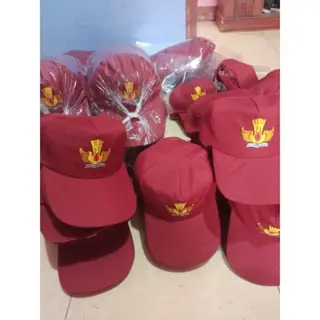 TOPI SEKOLAH CUSTOM NAMA TOPI SD SMP SMA PRAMUKA Bordir Fashion 3