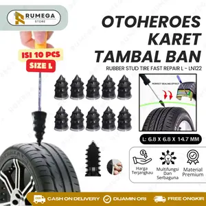 GET 10 Pcs - Karet Nails Tambal Ban Motor Mobil / Perbaikan Alat Tambal Ban Tubeless / Self-Service Durable Tire Repair Nails Car Kendaraan