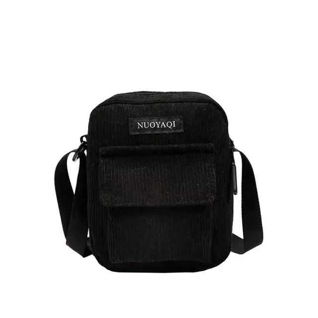Product Introduction of zalfkiz Tas Selempang Corduroy Wanita Cewek Corduroy Import Hitam Coklat Krem Halus 2