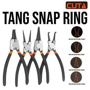 CUTA Tang Snap Ring Tang Snapring 7 Inch Tang Circlip Pliers CR-V Set Cincin Snap Handle Anti Slip