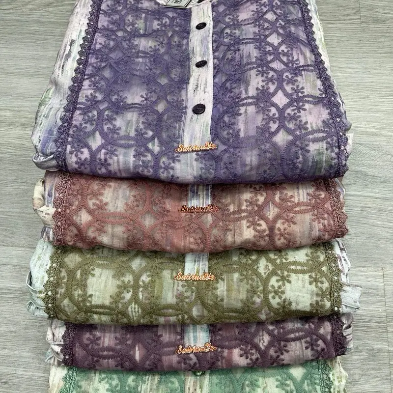 Salvina gamis crespo renda depan 2