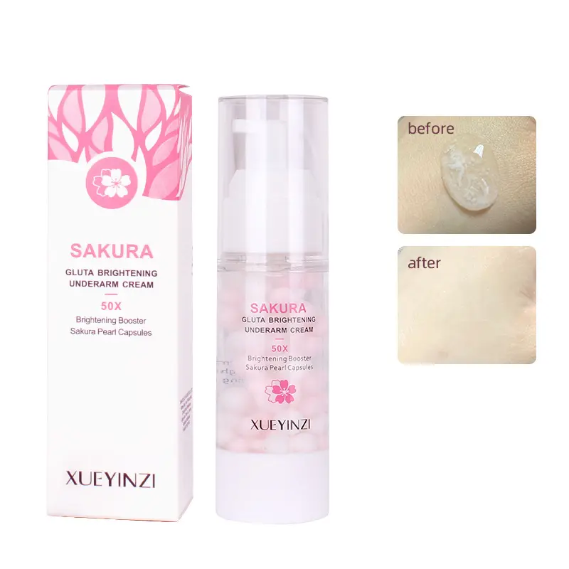 XUEYINZI Skin Moisturizing essence Cherry Blossom Brightening Pearl Capsule Underarm Cream Glutamine Brightening Moisturizing Cream Body Care Lotions Skin Care Moisturizer Moisturize Skin Repair