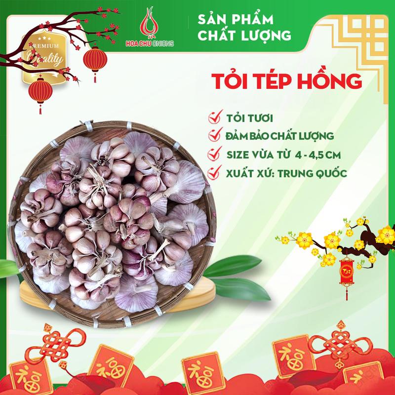  Tỏi tép hồng nhập khẩu thơm ngon - Gia vị cơ bản trong nấu ăn 