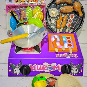 PROMO Mainan Anak Masak Masakan kuromi / Dapur Set / Cooking Set / Mainan Anak Perempuan / Laki Laki Murah Lampu Led Toys