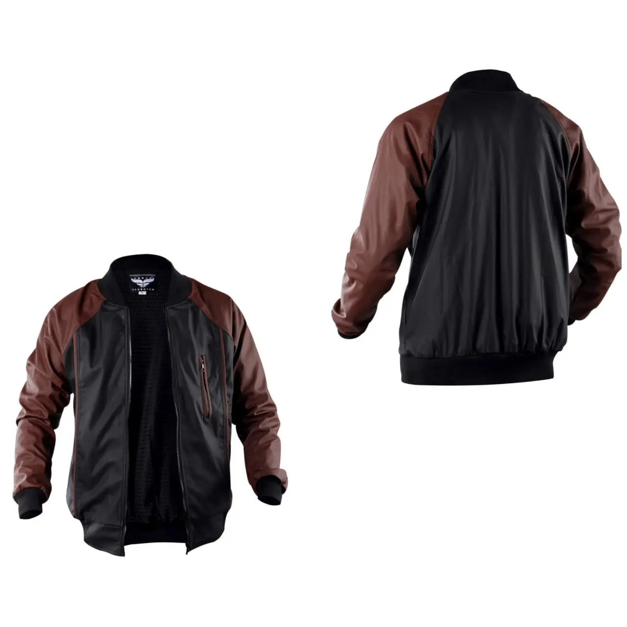 Jaket Motor Pria Semi Kulit BKR 018 Jaket Touring Bandung Nyaman Kombinasi Casual Distro Keren  Hitam Cowok