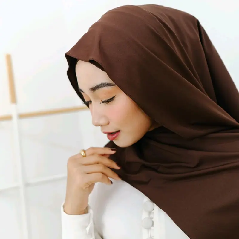 ZAHRA INNER Jilbab Pashmina Instan Jersey Inner Oval Capuchino