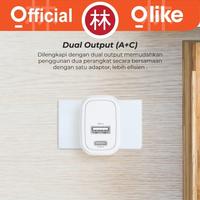 Gambar Olike C203 Charger Dual Port USB Micro + Type-C 12W 2.4A Smart Protection - SATUAN ECERAN - Hitam dari Liem Group Kota Administrasi Jakarta Barat 5 Tokopedia