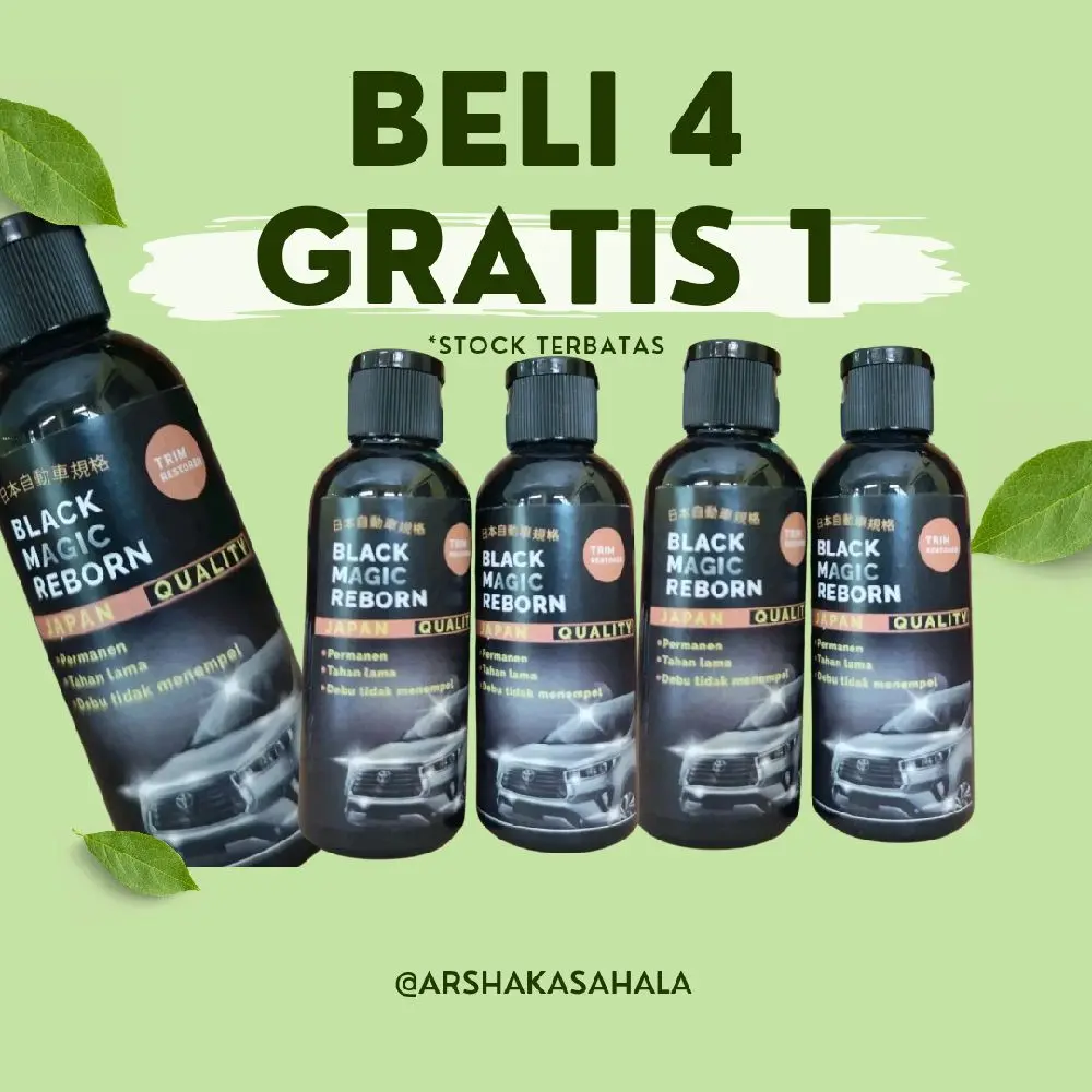 PENGHITAM MOTOR BLACK MAGIC REBORN PENGHITAM BODY KASAR MOTOR MOBIL PERMANEN FREE KUAS Car Kendaraan Paint