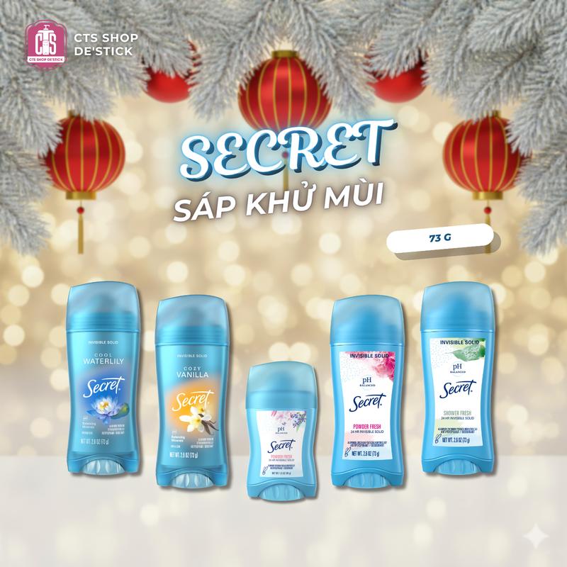  Secret - Sáp Lăn Khử Mùi 73g Cho Nữ Powder Fresh Hương Phấn Thơm Mềm Mịn Giữ Mùi Lâu Không Gây Ố Quần Áo 