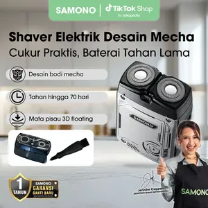 (BISA COD) Samono Electric Shaver SW-ES30 Alat Cukur Elektrik Jenggot Kumis Portable, Desain Mini, Baterai Tahan Lama 70 Hari, Pisau 3D Floating