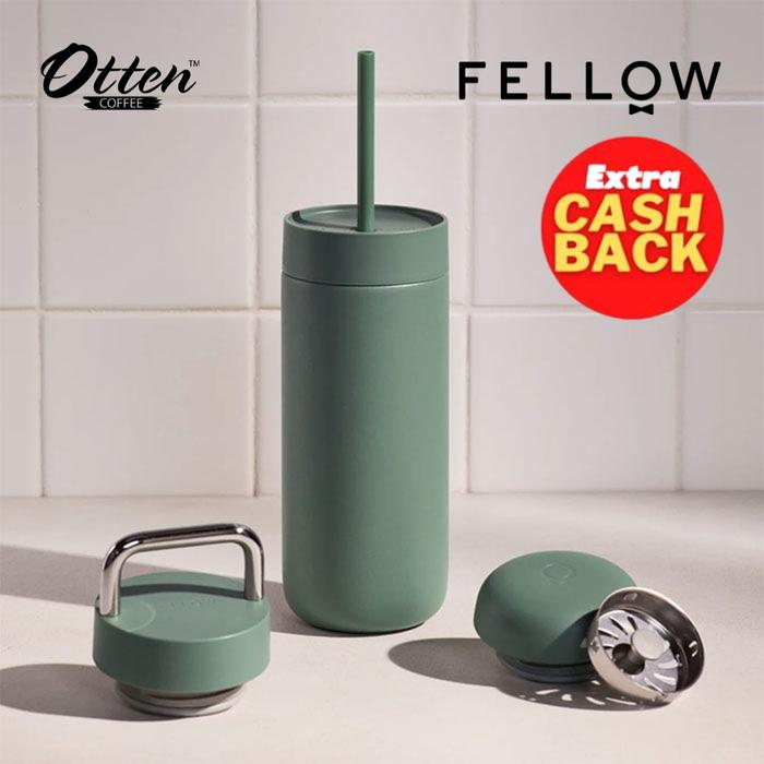 Gambar Fellow - Carter 3-in-1 Lid System (Smoked Green, 16oz) / Alat Kopi Stainless Steel Coffee Tumbler dari Otten Coffee Kota Administrasi Jakarta Selatan Tokopedia