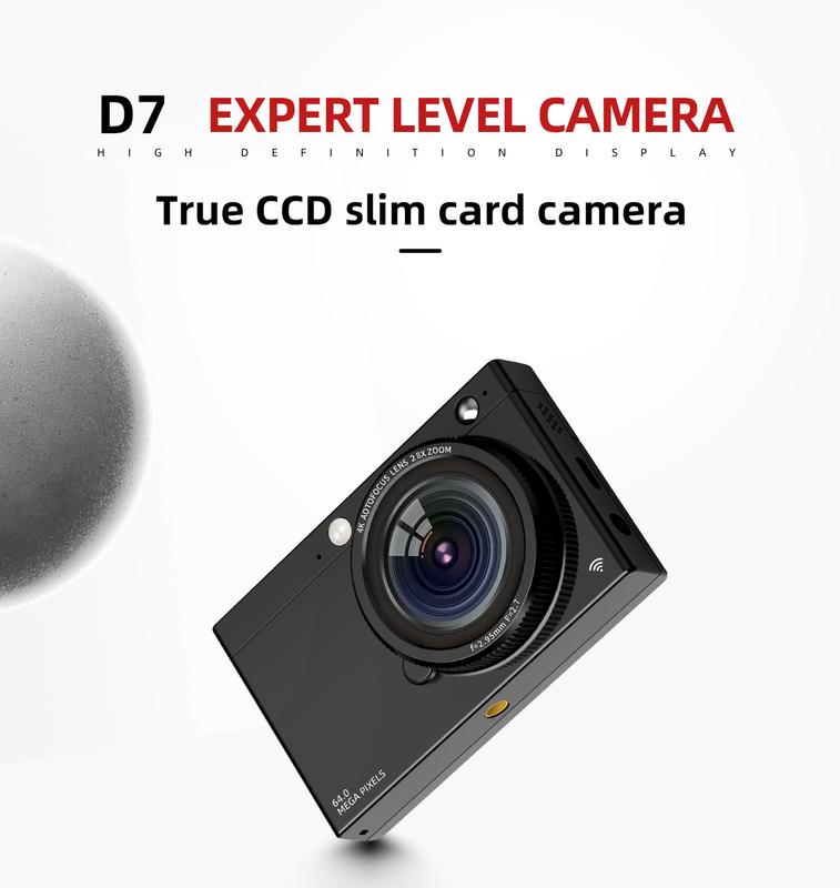 D7 4K Digital Camera 64MP Million Pixels 2.83 Inches IPS Display ...