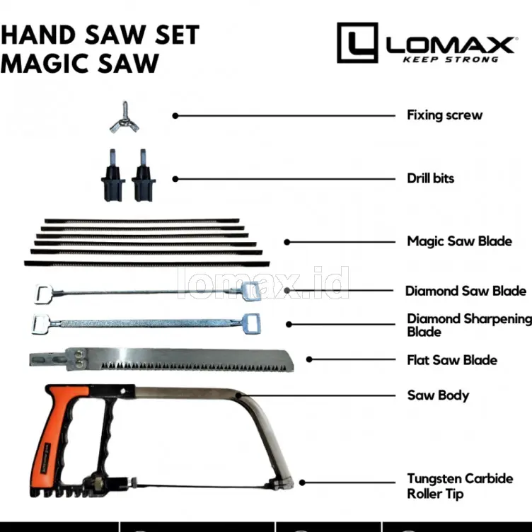 HAND SAW SET MAGIC SAW GERGAJI TANGAN AJAIB 3