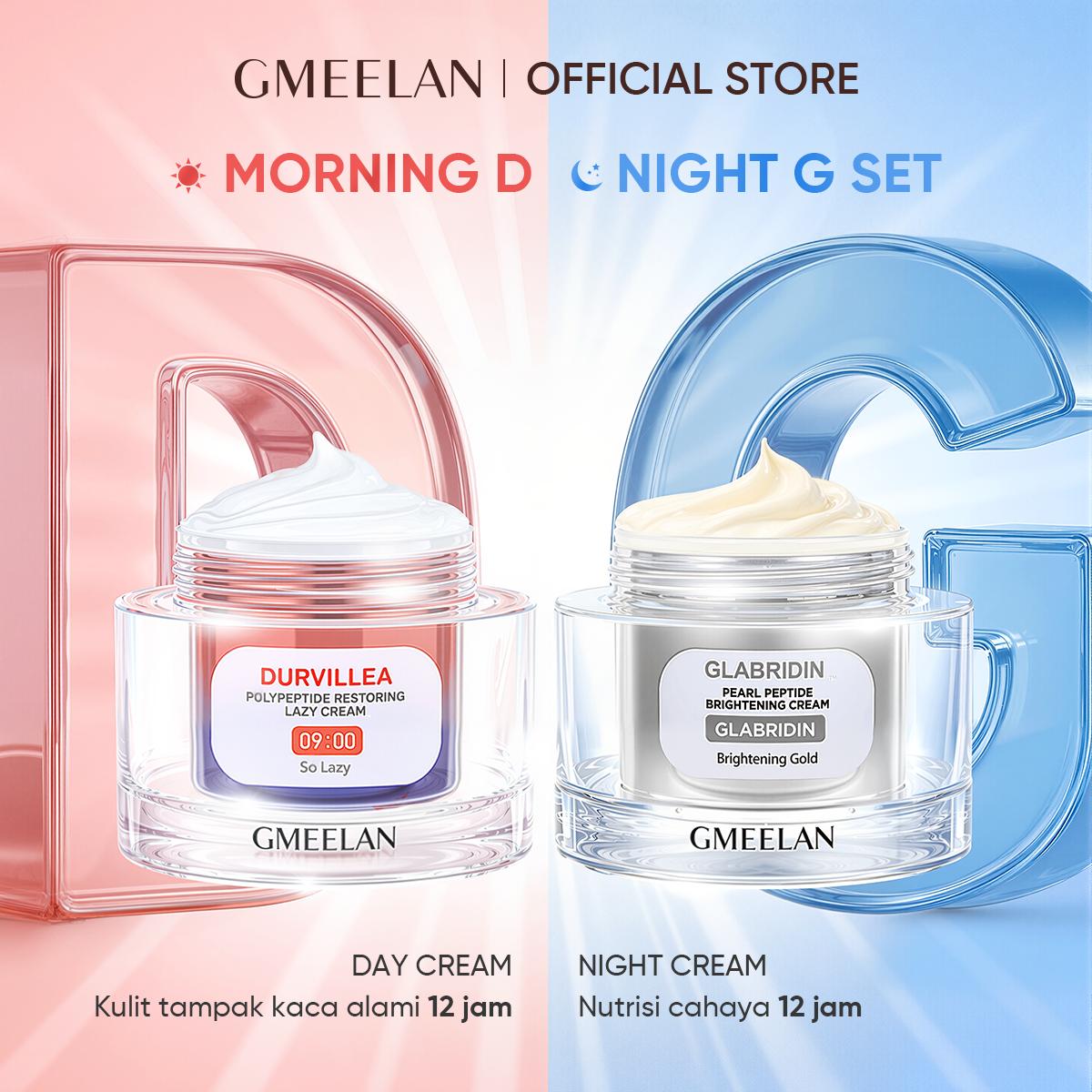 GMEELAN Durvillea Polypeptide Pemulihan Krim Malas 30g +Glabridin Pearl Peptide Brightening Cream 30g