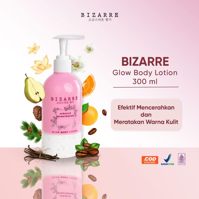 BIZARRE Glow Body Lotion Lotion Kulit Tubuh 300 ML 1