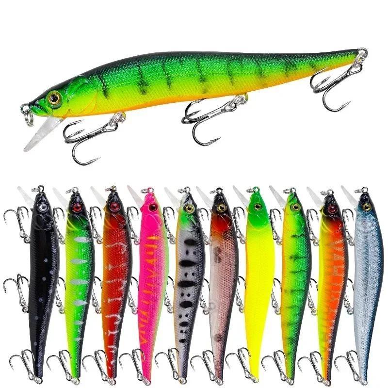 Esca Crankbait Minnow 11 Cm 13.5g – Argento Testa Rossa Per Luccio, Persico, Basso, Pollack