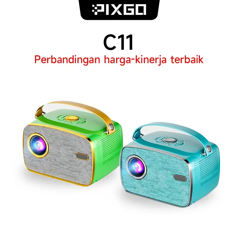 [PIXGO] Projector C11 350 ANSI Lumens HDMI USB Proyektor 720p 1080p portable mini proyektor
