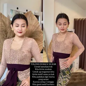 BISA COD Kebaya Jadi Wisuda Payat Mutiara Brokat Modern Premium Strait Atasan Tradisional Wanita Kutubaru Lengan Panjang Mewah Baju Kondangan