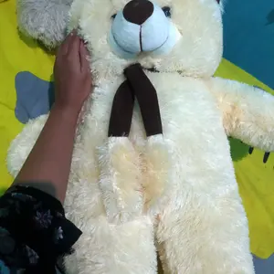Widia Boneka Tedy Bear Syal Telapak XL 70cm Bahan Rasfur Lembut Aman Dicuci Hadiah Spesial Dengan Kemasan Hitam Putih