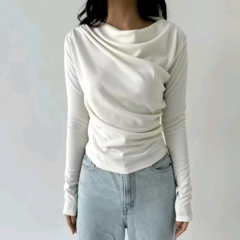 APRIL TOP |  Atasan Knit  Wanita Korean Top Baju Knit Wanita Lengan Panjang Basic Long Sleeve Standar Rib 6