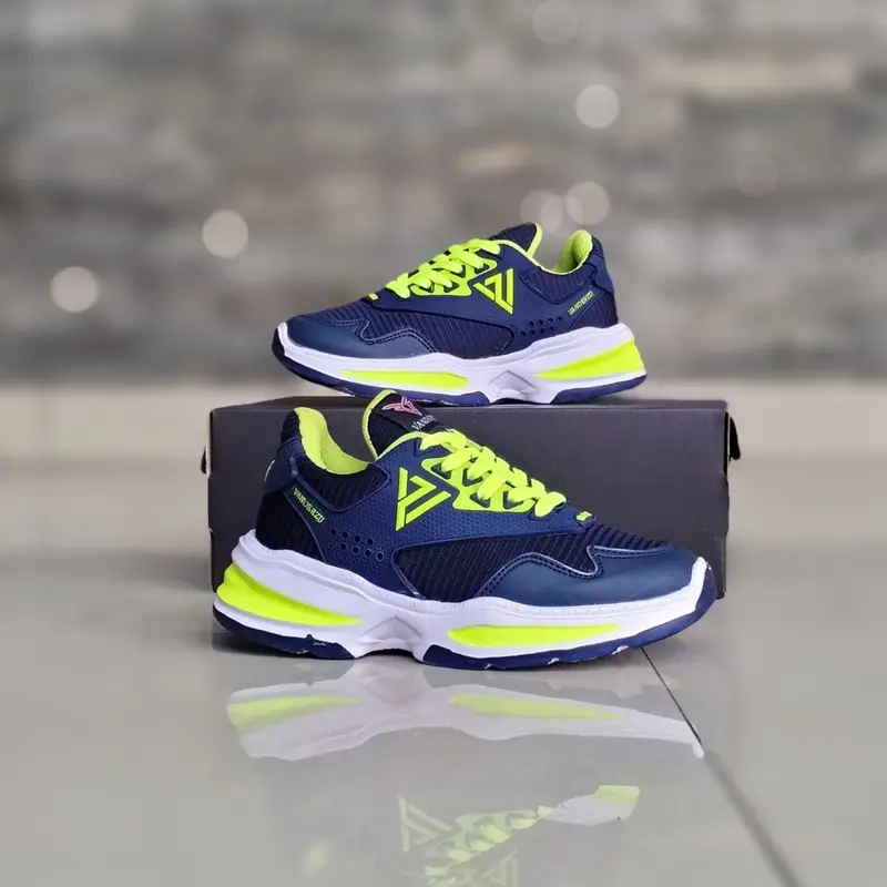 Vanderzu Srt Sepatu Sneaker Olahraga Lari Anak Laki - laki Perempuan Navy Lis Stabilo Outdoor Sport sepatu basket anak perempuan sepatu karbon synthetis premium venom black 1