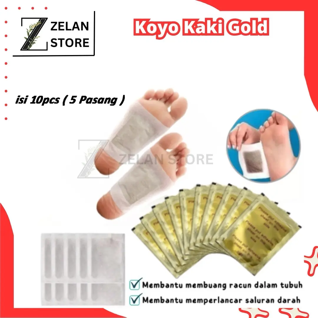 ORIGINAL Gold Koyo Kaki Detox ASLI isi 10pcs bau jahe