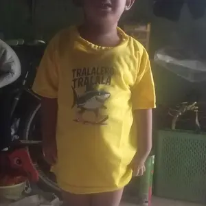 Kaos Anak Unisex Laki-Laki Dan Perempuan Ideal 2-12 Tahun Motif Tralalero Tralala Fashion Baju