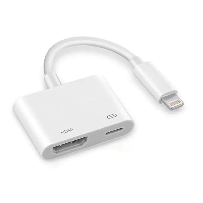 Converter Lightning to HDMI + Lightning PD Power Delivery iPhone iPad