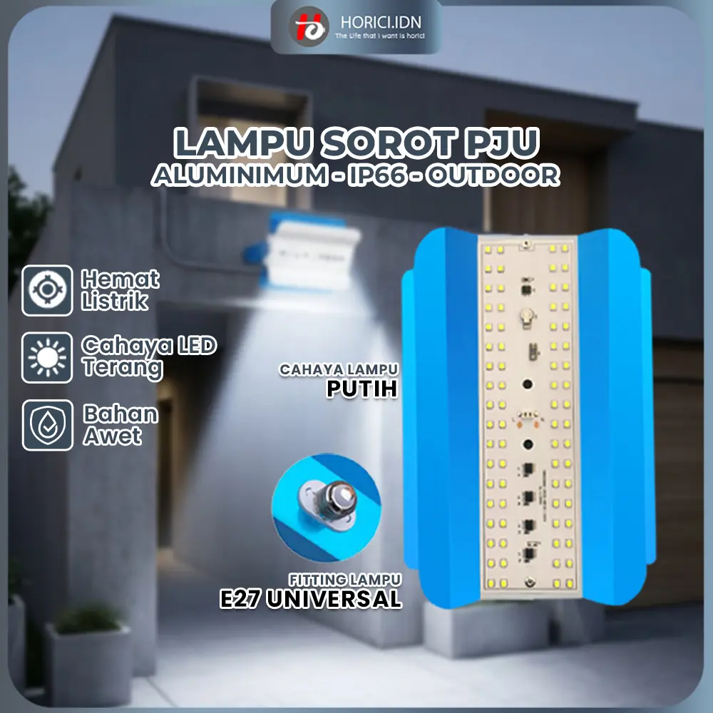 LAMPU JALAN 100W PJU LED SUNLAMP SOROT OUTDOOR PENERANGAN STREET LIGHT / LAMPU LED RUMAH VIRAL CAHAYA PUTIH RGB PENERANGAN JALAN STREET LIGHT KABEL FITTING