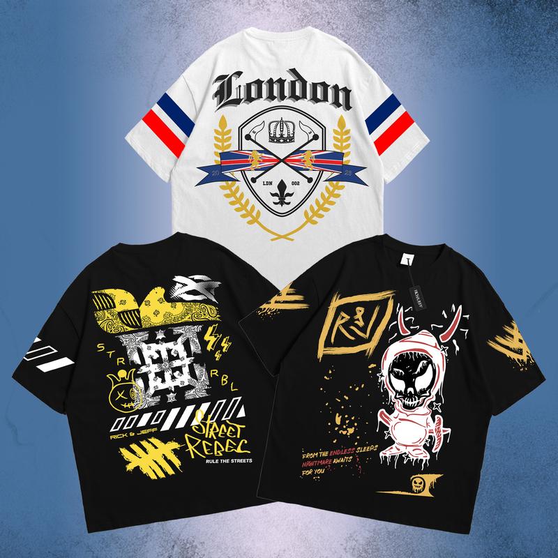 BUY 1 GET 3 RICKANDJEFF Kaos Oversize  Unisex Pria Wanita Cotton Combed 24s Bayar 1 dapet 3 kaos 2
