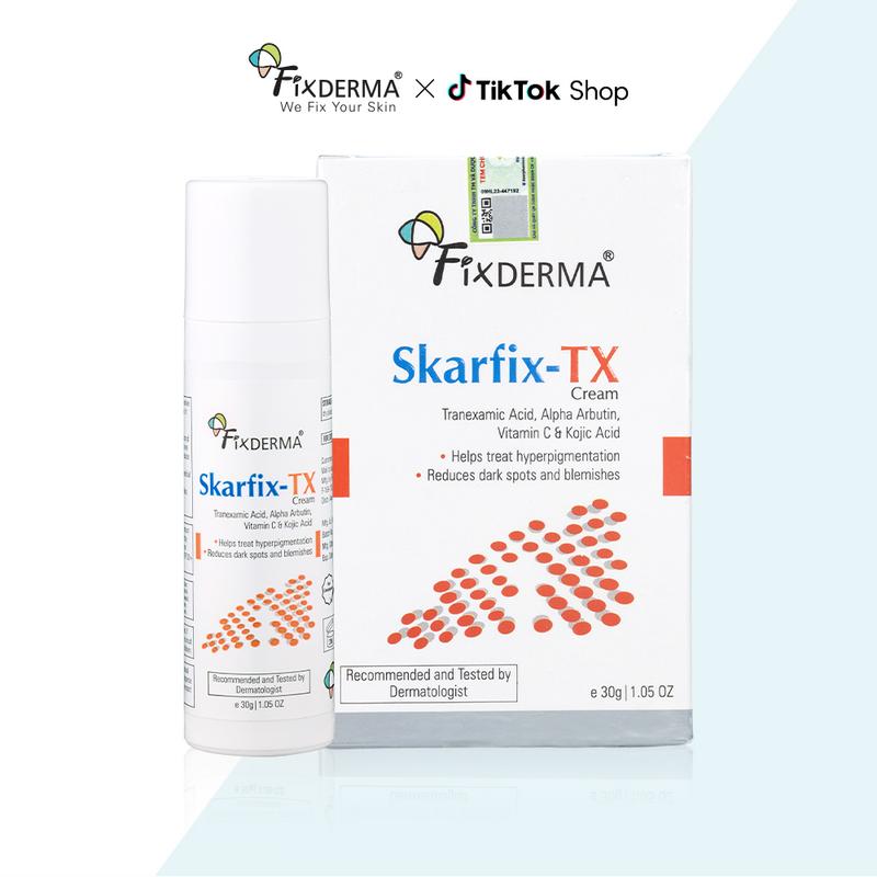 Kem Dưỡng Hỗ Trợ Mờ Thâm Nám Tàn Nhang FIXDERMA Skarfix - TX Cream 30g Giúp Da Sáng Mịn Tăng Độ Rạng Rỡ Hùng Lợi