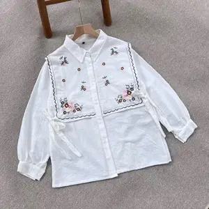 Blouse Narika / Kemeja wanita bordir bunga / kemeja bordir jumbo /BORDIR PITA OVERSIZE KATUN GRATIS ONGKIR KEMEJA WANITA Atasan Panjang Motif