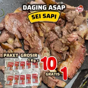 TANEV FOOD - Sei Sapi 1Kg (10 Pack GRATIS 1 Pack)- Makanan Instan Tanpa Pengawet, Bisa Tanpa Kulkas - Garansi Anti Basi (Masih Masuk 1kg)