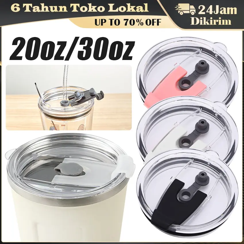 20oz/30oz Tutup Cangkir Mobil Anti Bocor / Tutup Cangkir Sedotan Yang Disegel
