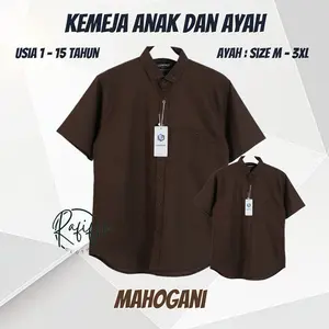 Couple Kemaja Ayah dan Anak Laki laki Kemeja Ayah dan Anak Laki Laki Polos Katun wa