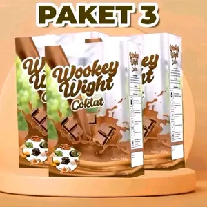 Paket 3 Box Susu Wookey Rasa Coklat Chocolate Penambahan Napsu Makan