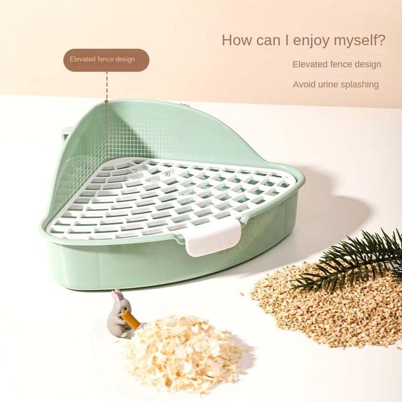 SPUNO Pan Keep Paws Dry Bedding Box Ferrets Bunny Potty Trainer Pet Supplies Ferrets Potty Tray Rabbit Litter Box Rabbit Pee Pad Pet Toilet Potty 5