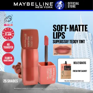 MAYBELLINE Superstay Teddy Tint 5 mL - Teddy Soft Matte Tahan 12 Jam Lipstick Lipcream Lipstik Perfect Lip Tint Liquid MAYBELLINE Superstay Teddy Tint 5 mL - Teddy Soft Matte Tahan 12 Jam Lipstick Lipcream Lipstik Perfect Lip Tint Liquid