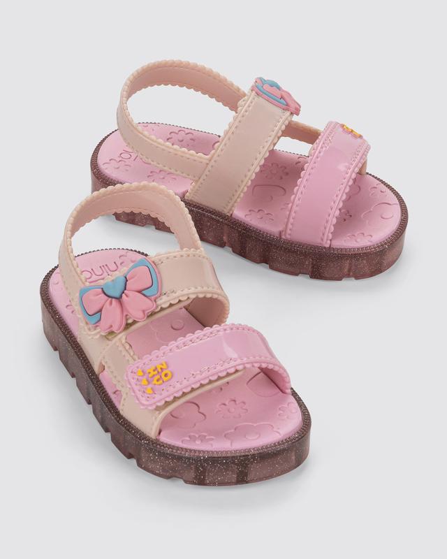 Sandal cao cấp nhựa thơm cho bé gái chính hãng Zaxy FOFINHA LIGHT NUDE LINK