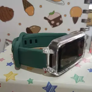 PC Anti Gores Case Silicone Strap for Huawei Band 10/9/8 Transparent Hard Frame Protective Cover Bumper Cover Screen Protector Soft Rubber Silikon Wristband Band Accessories Tali Jam Tangan Smartwatch for Huawei Band 10 9 8 NFC