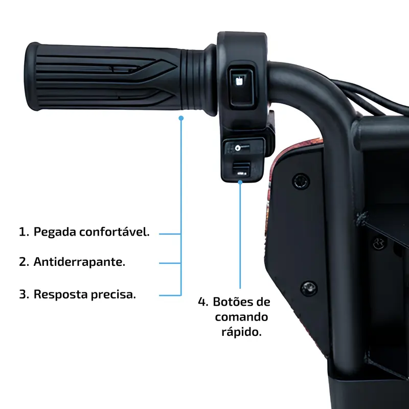 Triciclo Elétrico Infantil Drift 6,5 Bluetooth 3 velocidades