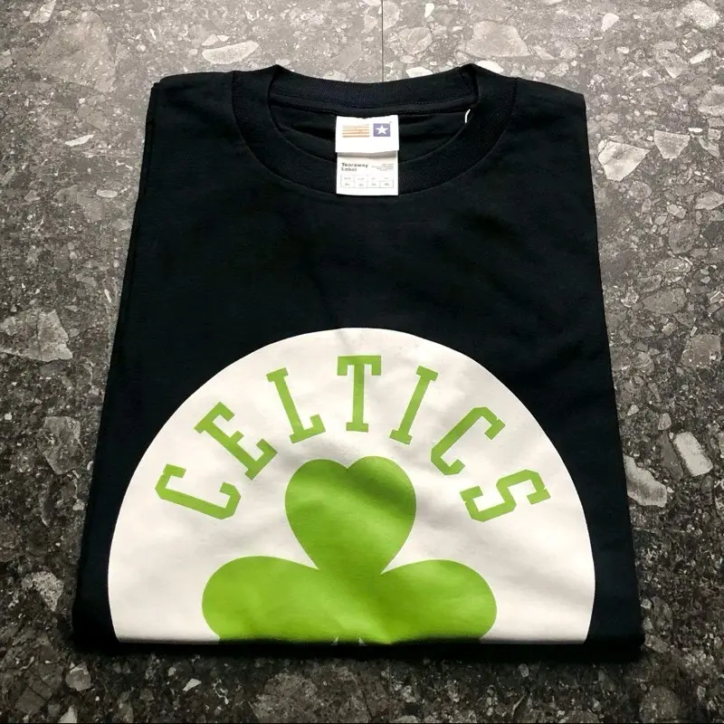 Kaos T-Shirt Celtics Treefoil Hitam Distro Dewasa Pria - Polos, Baju, Oblong, Combed, Surfing, Katun 2