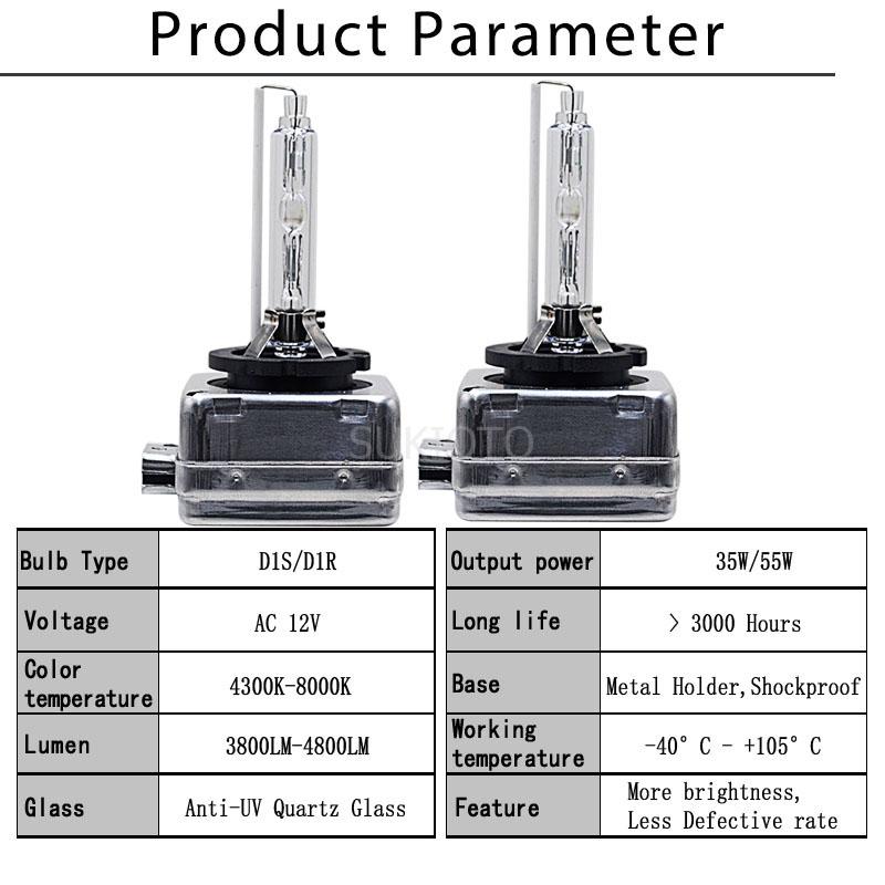 2PCS SUKIOTO GENUINE JAPAN D1S HID Xenon Bulb Headlight D3S Xenon Auto Lamp Replacement Light 3000K 4300K 6000K 8000K 10000K Yellow White Blue Car Styling 4